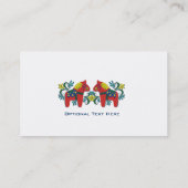 Scandinavian Dala Horse Business Visitekaartje (Achterkant)