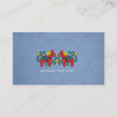 Scandinavian Dala Horse Business Visitekaartje (Achterkant)