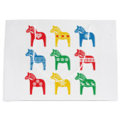 SCANDINAVIAN DALA HORSE GIFT BAG  GROOT CADEAUZAKJE (Voorkant)