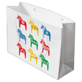 SCANDINAVIAN DALA HORSE GIFT BAG  GROOT CADEAUZAKJE (Achterkant Gekanteld)