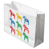 SCANDINAVIAN DALA HORSE GIFT BAG  GROOT CADEAUZAKJE (Voorkant Gekanteld)