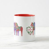Scandinavian Dala Horse God jul Kerstmis Mok (Midden)