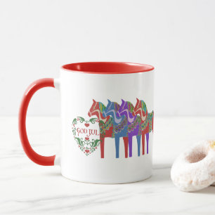 Scandinavian Dala Horse God jul Kerstmis Mok
