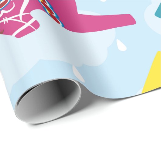 SCANDINAVIAN DALA HORSE Wrapping Paper Cadeaupapier (Rol Hoek)