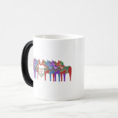 Scandinavian Dala Horses God jul Kerstmis Magische Mok (Voorkant links)