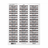 Scandinavian Dark Flowers Address Etiket (Full Sheet)