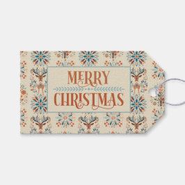 Scandinavian Deer Holiday Cadeaulabel