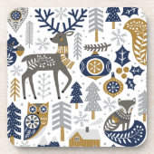 Scandinavian Deer | kerstkurk Onderzetter set (Voorkant)