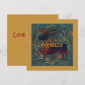 Scandinavian Deer Kerstmis Feestdagenkaart (Voorkant / Achterkant)