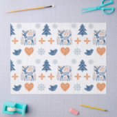 Scandinavian Deer Kerstmis Tissuepapier (Craft)