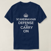 Scandinavian Defense and Carry On Chess opening  T-shirt (Design voorkant)