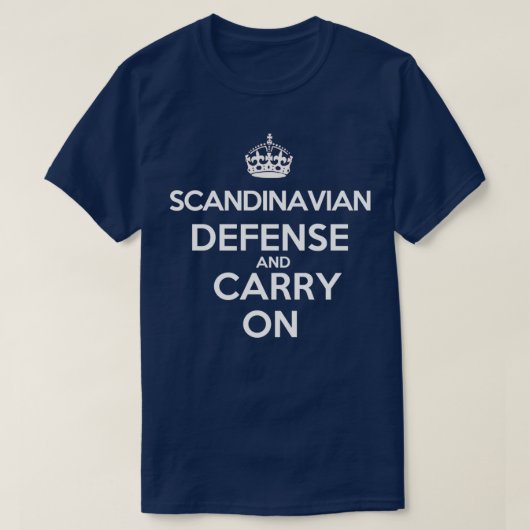 Scandinavian Defense and Carry On Chess opening T-shirt (Design voorkant)