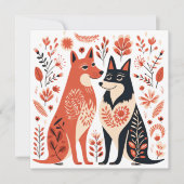 Scandinavian Dog Puppy Lover Heart Valentijns Feestdagenkaart (Voorkant)