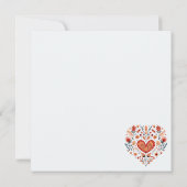 Scandinavian Dog Puppy Lover Heart Valentijns Feestdagenkaart (Achterkant)