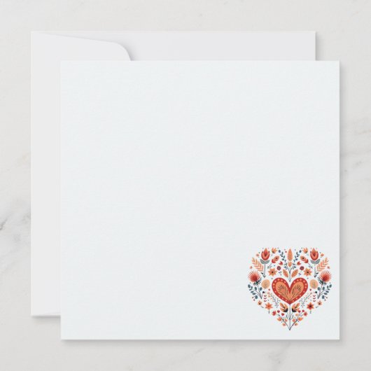 Scandinavian Dog Puppy Lover Heart Valentijns Feestdagenkaart (Achterkant)