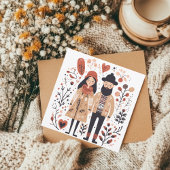 Scandinavian Dog Puppy Lover Heart Valentijns Feestdagenkaart