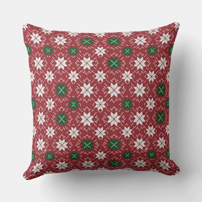 Scandinavian Fair Isle Christmas Edition 1 Kussen (Achterkant)