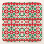 Scandinavian Fair Isle Christmas Edition 2 Kartonnen Onderzetters (Voorkant)