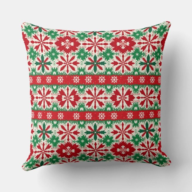 Scandinavian Fair Isle Christmas Edition 2 Kussen (Achterkant)