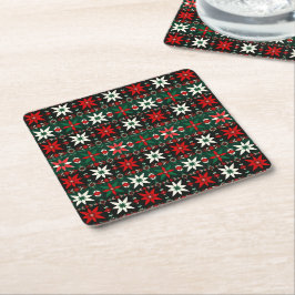 Scandinavian Fair Isle Christmas Edition 3 Kartonnen Onderzetters