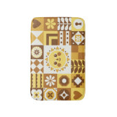 Scandinavian Floral: Abstracte  Kaart. Badmat (Voorkant Verticaal)