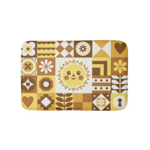 Scandinavian Floral: Abstracte  Kaart. Badmat