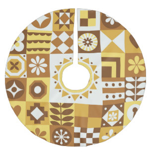 Scandinavian Floral: Abstracte Kaart. Kerstboom Rok