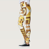 Scandinavian Floral: Abstracte  Kaart. Leggings (Links)