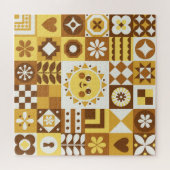 Scandinavian Floral: Abstracte  Kaart. Legpuzzel (Horizontaal)