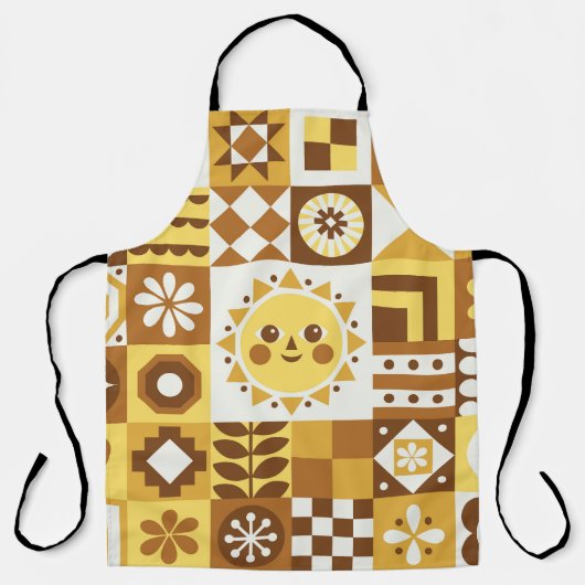 Scandinavian Floral: Abstracte Kaart. Schort (Voorkant)
