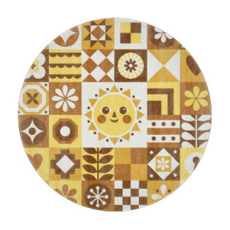 Scandinavian Floral: Abstracte  Kaart. Snijplank