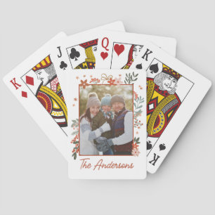 Scandinavian Floral Family Vakantiefoto Pokerkaarten