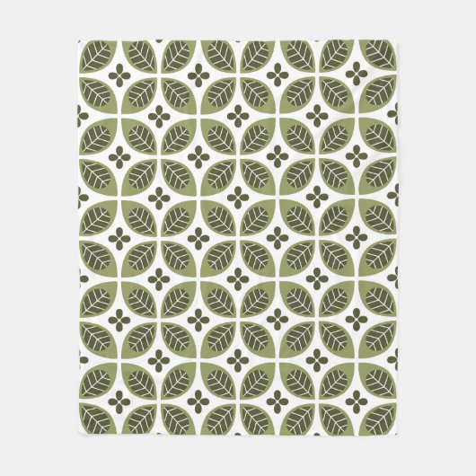 Scandinavian Floral: Naadloos  ontwerp. Fleece Deken (Voorkant)