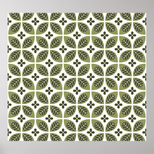 Scandinavian Floral: Naadloos  ontwerp. Poster (Voorkant)