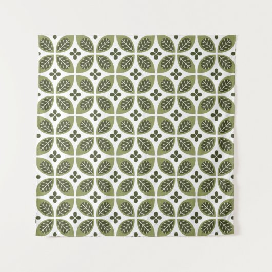 Scandinavian Floral: Naadloos  ontwerp. Wandkleed (Voorkant)