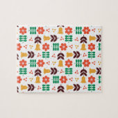 Scandinavian Floral Pattern Legpuzzel (Horizontaal)
