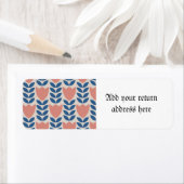 Scandinavian floral pattern, retro style, mid cent etiket (Insitu)