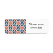 Scandinavian floral pattern, retro style, mid cent etiket (Voorkant)