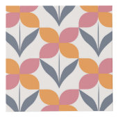 Scandinavian floral pattern, retro style, mid cent kubus (Rechts)