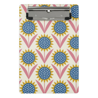 Scandinavian floral pattern, retro style, mid cent mini klembord
