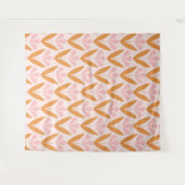 Scandinavian floral pattern, retro style, mid cent wandkleed (Voorkant (horizontaal))
