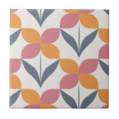 Scandinavian floral pattern,retro style,mid centur tegeltje (Voorkant)