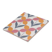 Scandinavian floral pattern,retro style,mid centur tegeltje (Zijkant)