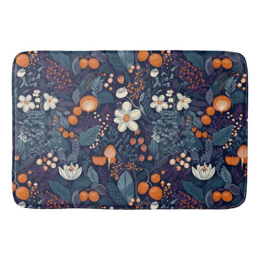 Scandinavian Floral Print Badmat (Voorkant)