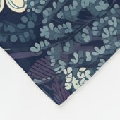 Scandinavian Floral Print Fleece Deken (Hoek)