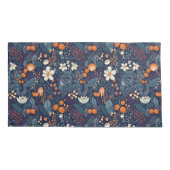 Scandinavian Floral Print Kussensloop (Achterkant-Links)