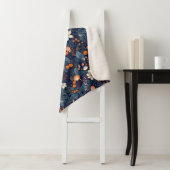 Scandinavian Floral Print Sherpa Deken (In situ)