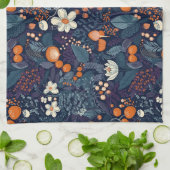 Scandinavian Floral Print Theedoek (Gevouwen)