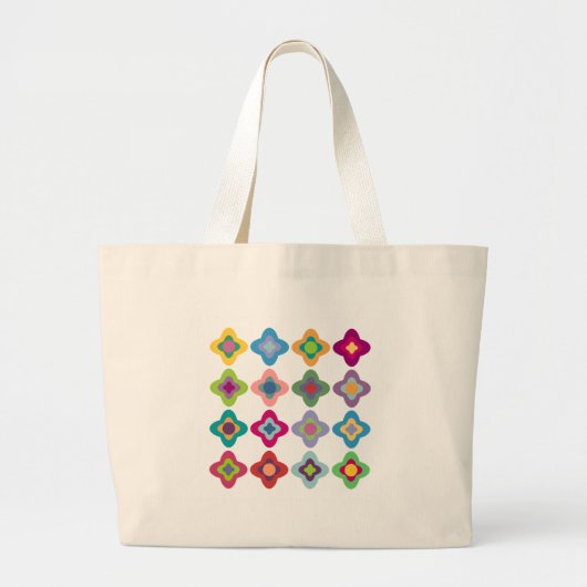 Scandinavian Flowers Bag Grote Tote Bag (Voorkant)