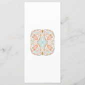 Scandinavian Folk Art Autumn Colors Wedding Menu (Achterkant)